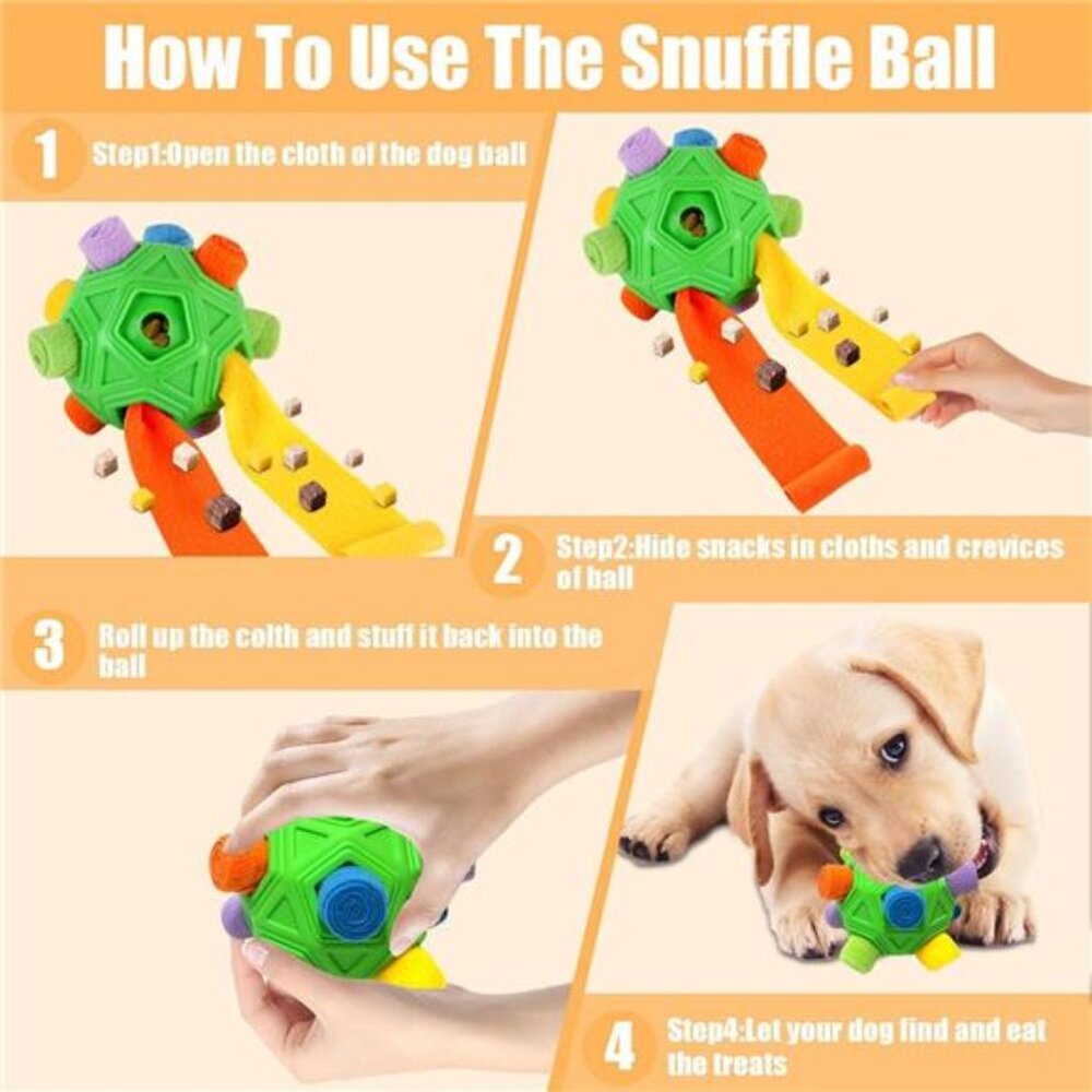 Dog Snuffle Ball-Interactive Puzzle Dog Toys Encourage Natural Foraging Skills - Picture 4 of 8
